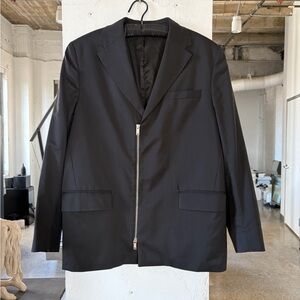 COS Black Asymmetric Zipper Blazer 44R XL 54IT